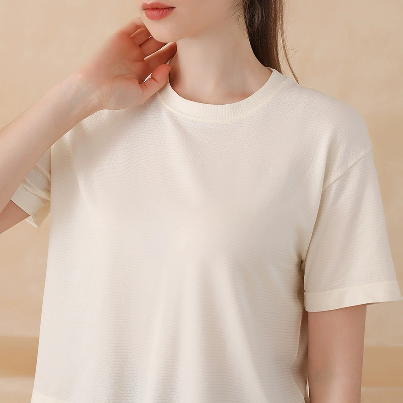 Breathable quick dry summer T-shirt, light and thin sports base yoga clothing for leisure, 2022 collection, with short sleeve