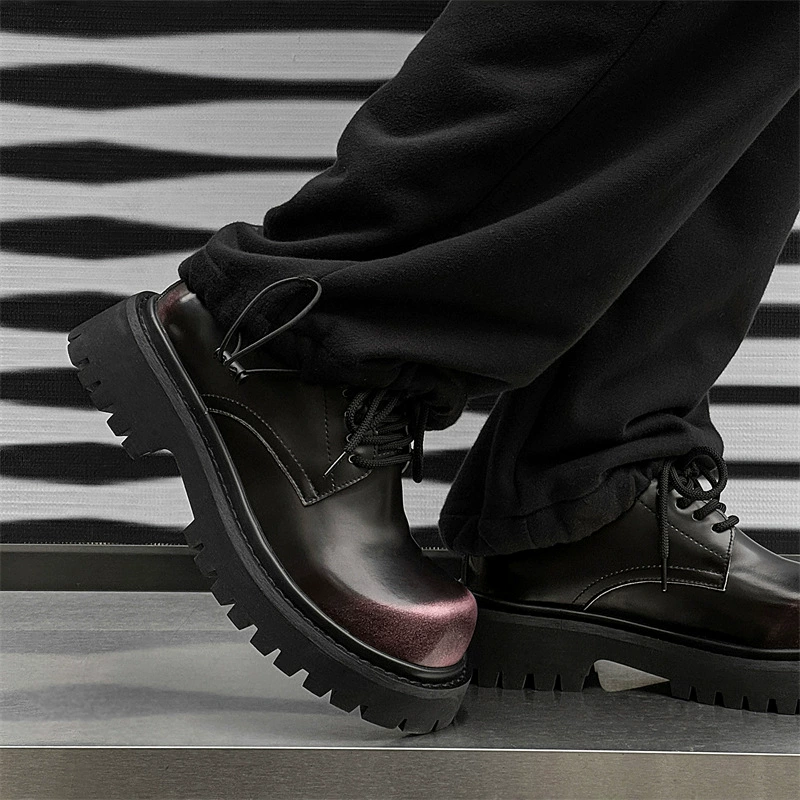 Мода Большая голова Микки Дерби Обувь Мужская Коммутная Обувь Повседневная Кожаная Обувь Мужская Оптовая Мужская Обувь 14702-J