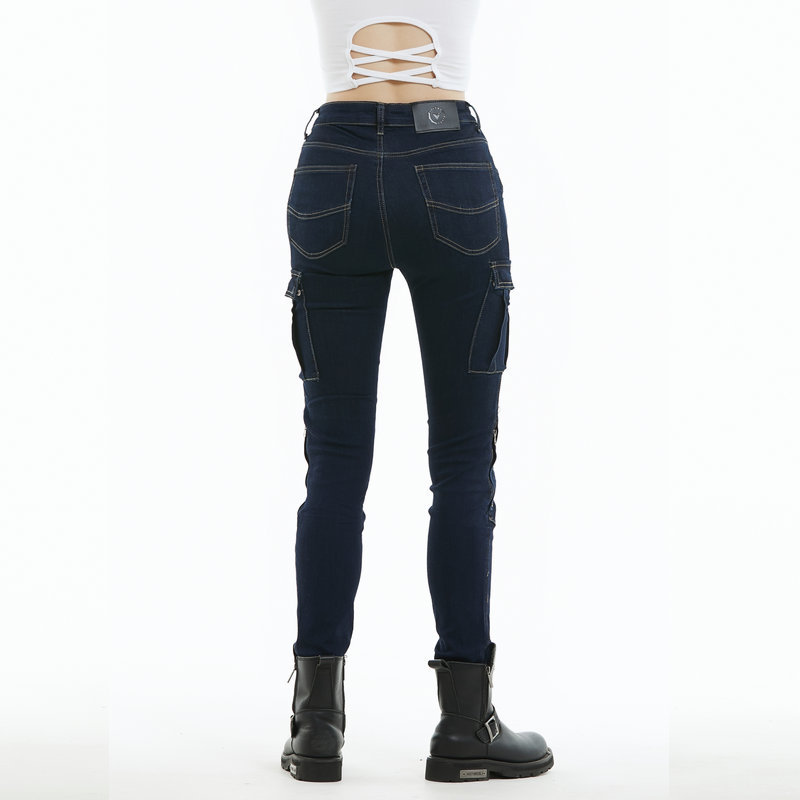 VOLERO pantalones vaqueros de la motocicleta de las mujeres Knight casual stretch montar overoles de la motocicleta JES-22