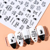 Nail stickers, fake nails, adhesive sticker for nails, suitable for import, English letters