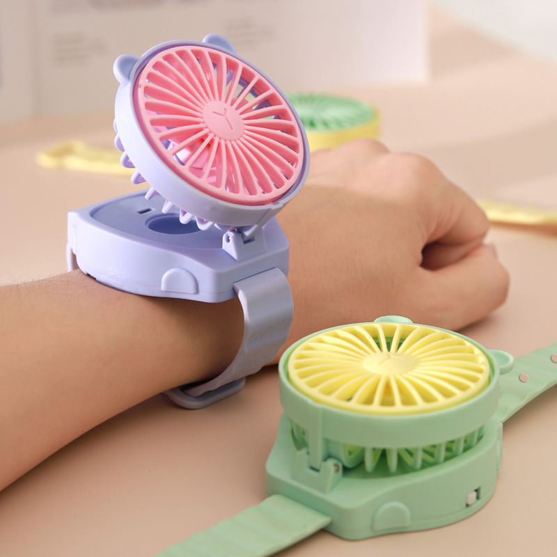 Mini Electric Fan Watch with Battery, Popular Children's Electric Toy, Cross-Border Wholesale for Schools and Supermarkets, Portable Fan