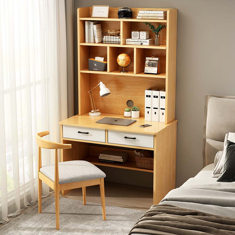 작은 아파트 책상 책꽂이 통합 테이블 홈 데스크탑 컴퓨터 책상 침실 학생 학습 테이블 임대 룸 테이블