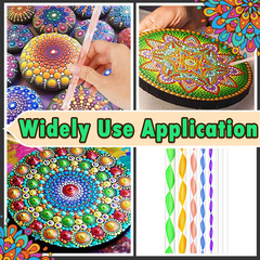 Cross-border Mandala Tool 8-Piece Set DIY Painting Doodle Spiral Twist Round Dot Embellishment Stick Acrylic Stick