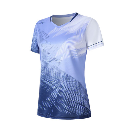  Badminton Set Sports Training Team Table Tennis Uniform Short-Sleeve Unisex Kids New Quick-Dry Printed Group Purchase