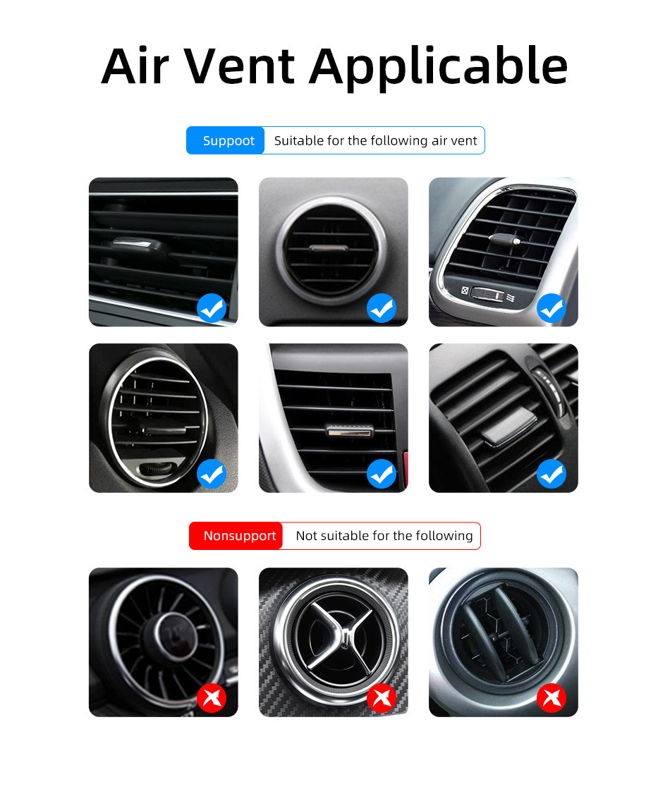 Creative new magnetic car mobile phone holder strong magnetic 7L navigation car air outlet mobile phone holder
