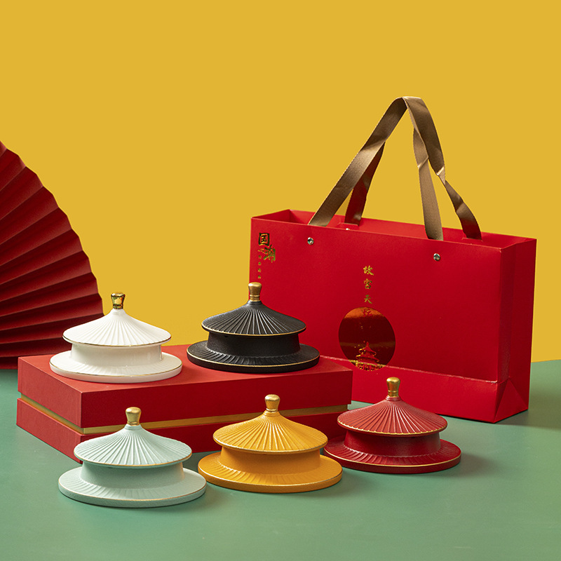 [단어 저장] 구오차오 천국 신전 뚜껑 가구 개성 패션 플라이 애쉬 예방 거실 장식품 새겨진 로고