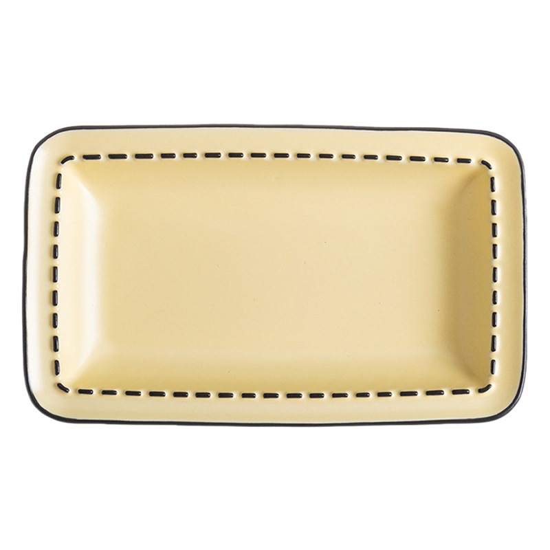 Xiaohong libro camping picnic tazón de cerámica ins estilo lindo chica corazón vajilla de cerámica plato mu Lanxi