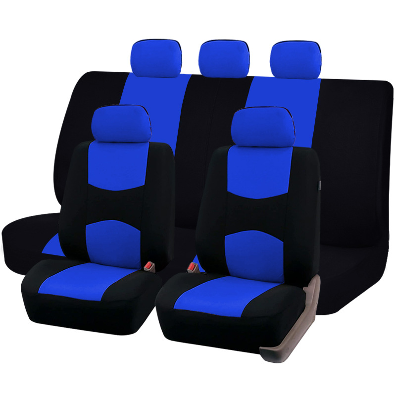 Funda de asiento de coche de tela de poliéster neutral a la moda para las cuatro estaciones, funda protectora a cuadros para asiento, asiento suave transpirable resistente al desgaste