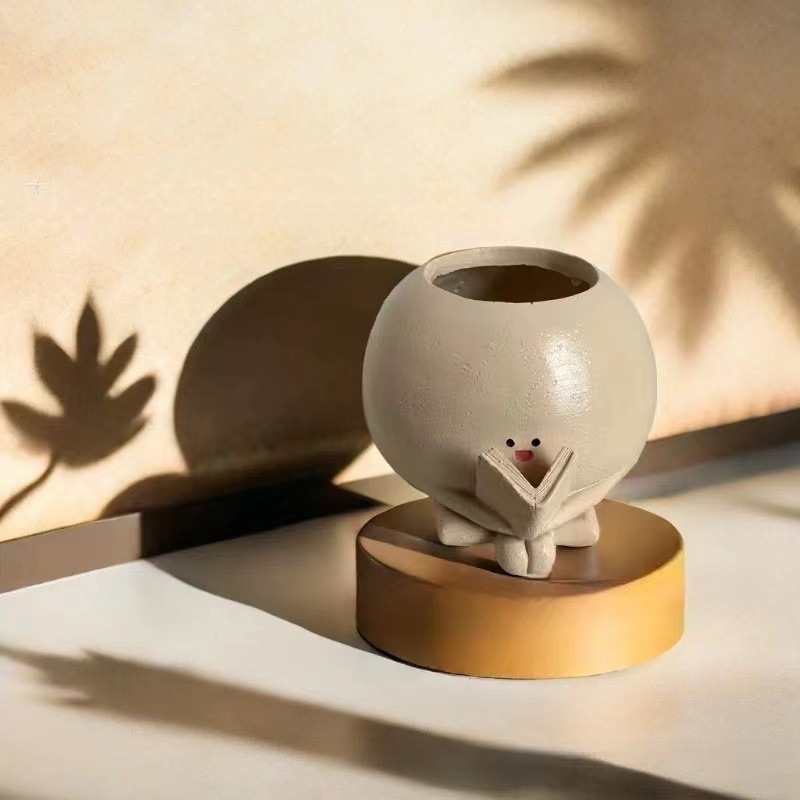 跨境爆品树脂书本罐子室内外装饰书房客厅房间阳台种植图书馆书店