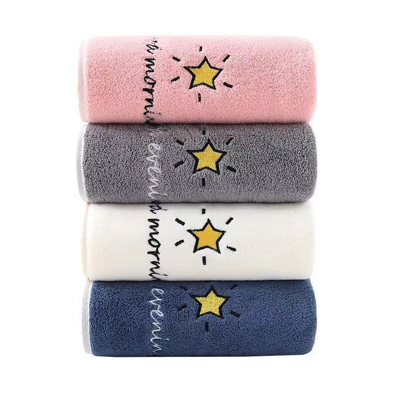 Conjunto de 4 toalhas de rosto absorventes de secagem rápida_voghion.com