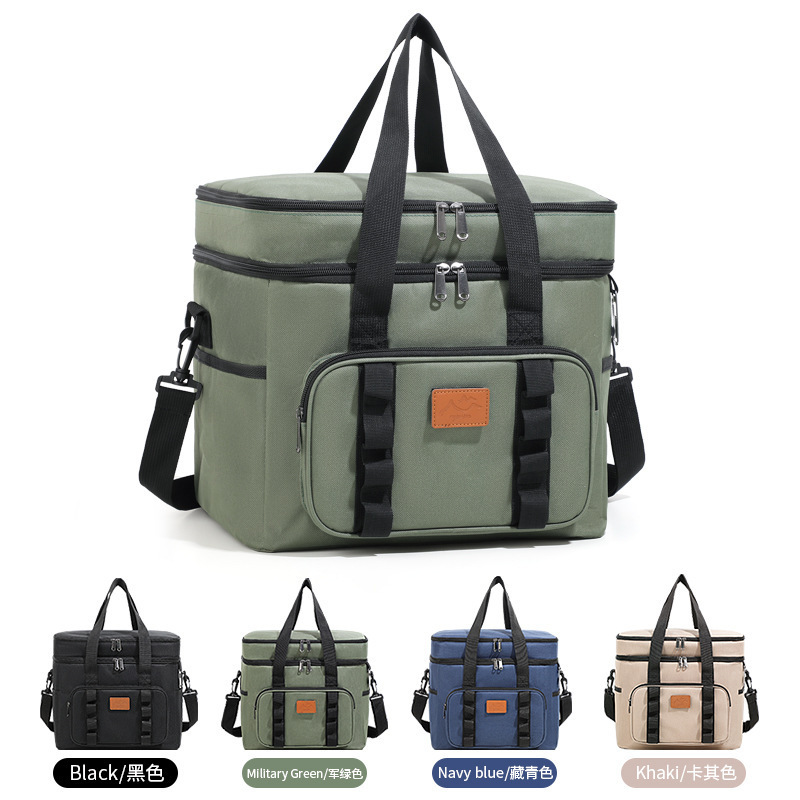 Transfronterizo Amazonas gran capacidad al aire libre camping bolsa de hielo picnic espesar aluminio aislamiento frío paquete de frutas frescas image 2
