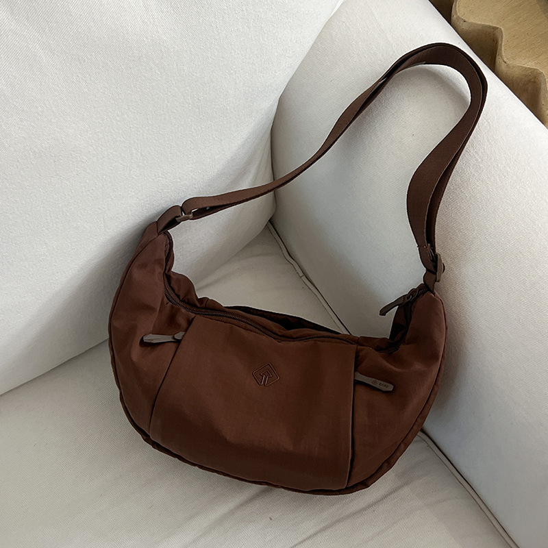 Japanese-Style Nylon Dumpling Bag for Women, Versatile Shoulder Crossbody Bag, Multifunctional Casual Lightweight Water-Resistant Horn-Shaped Bag Japanese-Style Nylon Dumpling Bag for Women, Versatile Shoulder Crossbody Bag, Multifunctional Casual Lightweight Water-Resistant Horn-Shaped Bag