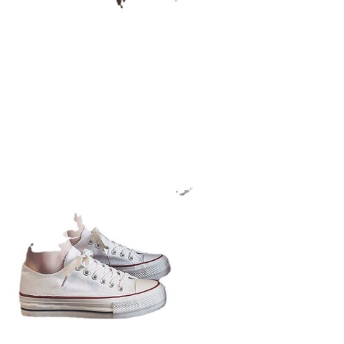 Women's cloth shoes  new thick-soled canvas shoes for female students Korean version retro height-increasing board shoes women's trendy white shoes