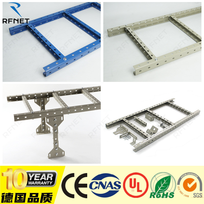 开放式弱电桥架 灰色多孔U型钢走线架基站通信机房梯形镂空垒德株