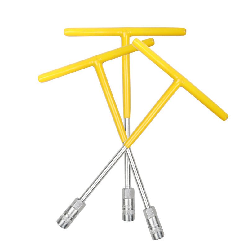 厂家供应 沾塑T型套筒扳手 汽车装配维修套筒扳手加长丁字T型扳手