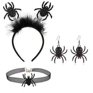 Halloween Headband Collar suit Spider Web Headband Bat Spider Neck Face Sticker suit Headband Halloween Headband Collar suit Spider Web Headband Bat Spider Neck Face Sticker suit Headband