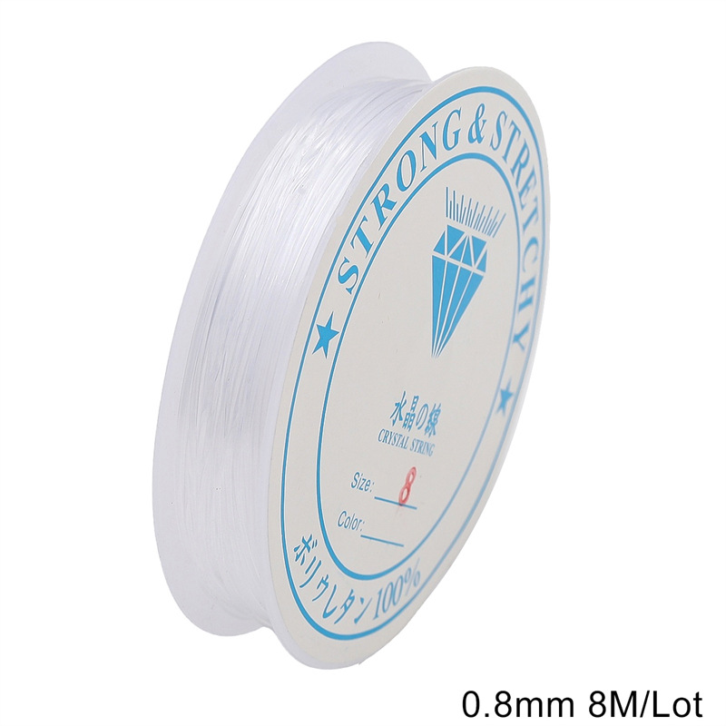 Fishing line thickness 0.8mm transparent white about 8 meters/roll