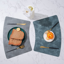 扇形餐垫圆桌PU中式饭店餐厅防水西餐桌垫隔热垫北欧风家用餐具垫