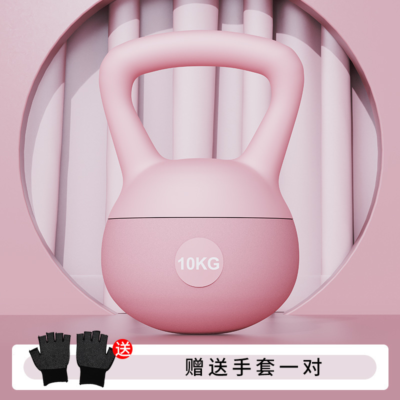 ソフトケトルのベルさんのフィットネス家庭用器材のやせた腕はお尻を上げてポットのダンベルを持ち上げます。|undefined