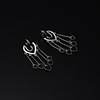 EH245 black love tassels Integrated Mosquito coils Ear clip No pierced ears Earrings A small minority Earrings Painless