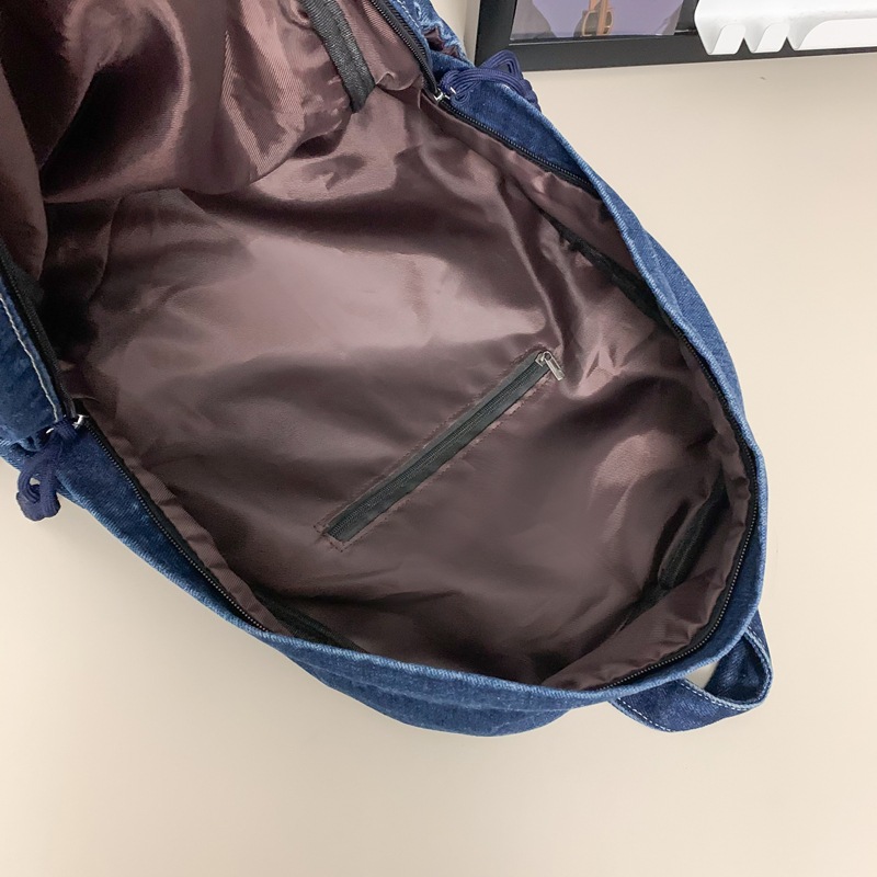 Mochila de mezclilla de gran capacidad para hombres, estudiantes universitarios de secundaria coreanos, mochila simple, mochila para computadora femenina al por mayor