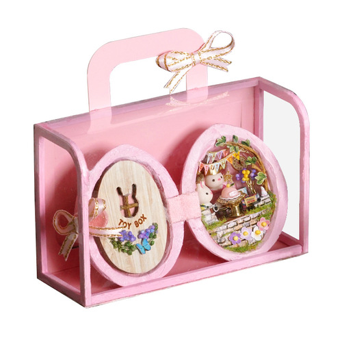 Zhiquwu foreign trade walnut seeds handmade diy cabin girl educational model children's toys birthday gift
