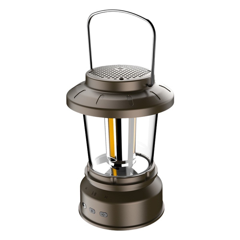 Nuevo al aire libre camping luz Bluetooth altavoz iluminación decoración carga tienda luz camping retro linterna portátil