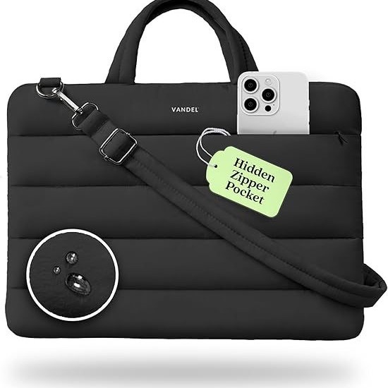 Laptop Bag, Light Luxury Waterproof Computer Bag, Portable Shoulder Bag, Computer Storage Bag, Pocket Shockproof Inner Bag