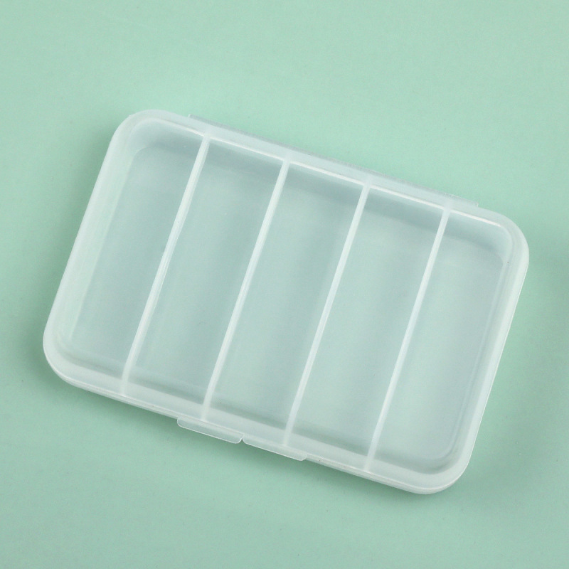 长方形透明塑料一体扣10 15 24盒分格式带盖首饰饰品小物件收纳盒|undefined