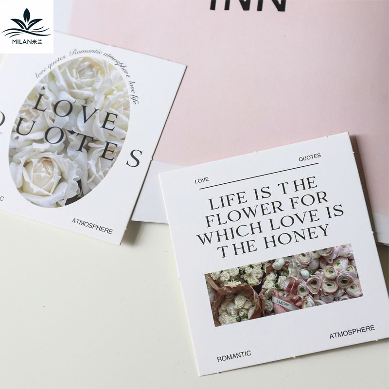 INS tarjeta de felicitación floral creativo vacaciones confesión tarjeta pequeña tarjeta de mensaje flor etiqueta tarjeta de felicitación de cumpleaños tarjeta postal