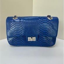 跨境热销轻奢大牌高级感CF蛇骨纹翻盖单肩斜挎包小香风女包