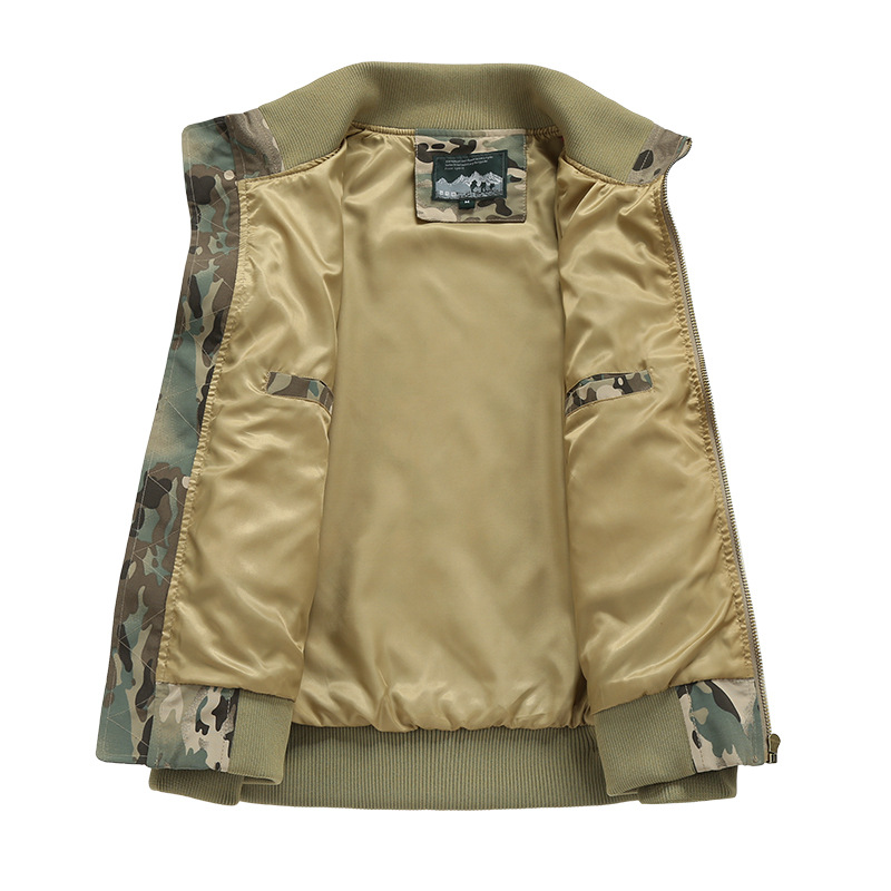 Chaqueta de vuelo para hombre multi-bolsillos chaqueta suelta locomotora al aire libre retro americano chaqueta grande para hombre