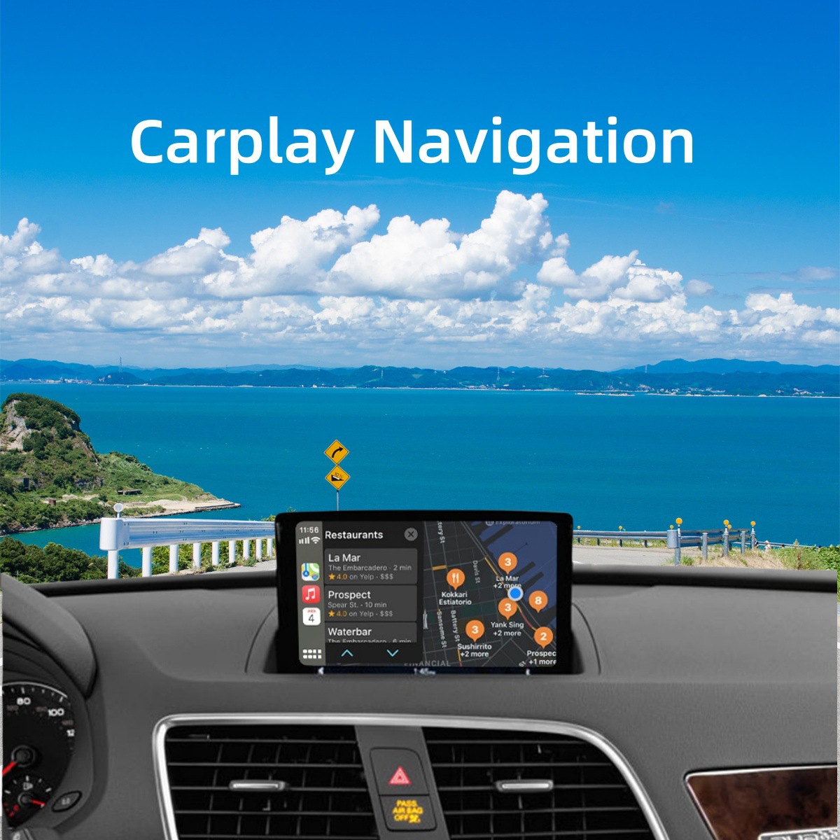 For Audi A6 support Hicar/Android auto/Youtube/wireless carplay decoder