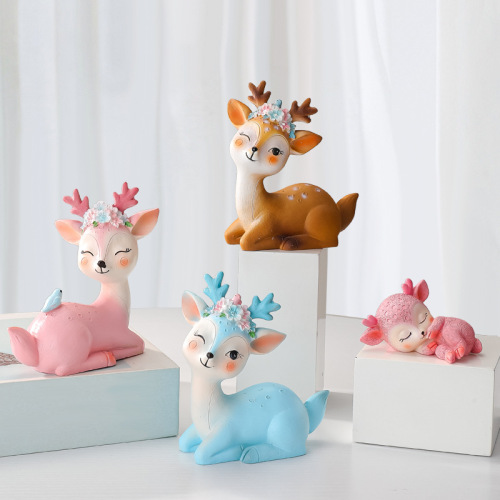 Tang Yi creative small ornaments for home living room TV wine cabinet entrance modern desk cute deer decorations
