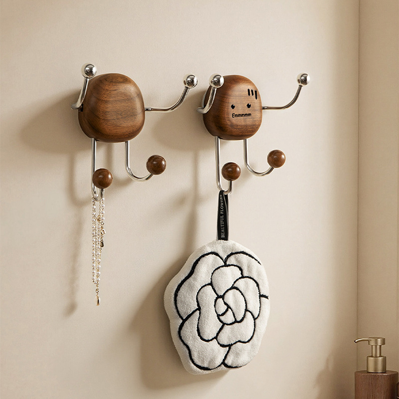 Vintage-Style Suction Cup Hook, No-Drill Wall-Mounted Hook for Bathroom, Kitchen, Behind Door, Bedroom, Stainless Steel Adhesive Hook, Wall-Mounted Gadget