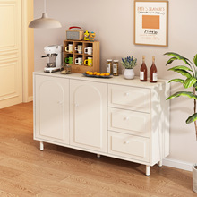 斗柜客厅家用置物柜立柜大容量收纳柜奶油风餐边柜靠墙一体储物柜