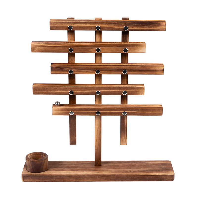 Juego de equilibrio de pelota de madera transfronteriza Descompresión para adultos Entrenamiento de coordinación mano-ojo para niños Juguetes educativos interactivos entre padres e hijos