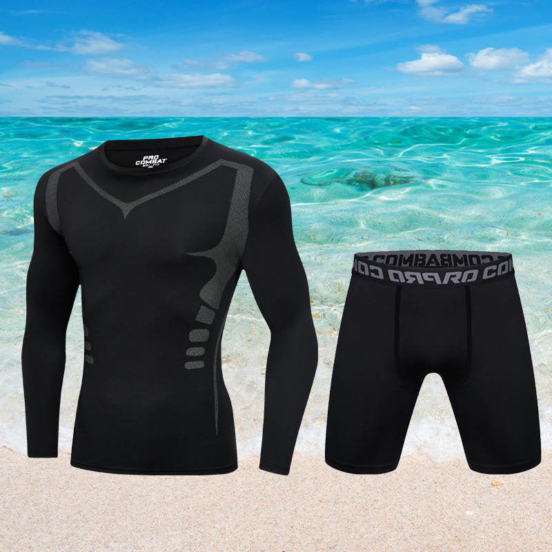 Traje de baño para hombre protector solar de cuerpo completo pantalones de manga larga bañador natación cálida surf traje de neopreno comercio exterior venta al por mayor transfronteriza