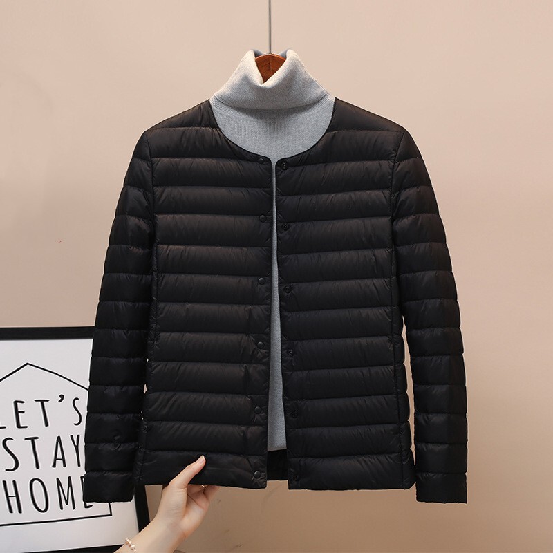 S-8Xl Lightweight down Jacket for Women, White Duck Down, Autumn and Winter, Inner Lining, Round Neck, V-Neck, Two-Way Wear, Plus Size, Slim Fit, Short Coat S-8Xl Lightweight down Jacket for Women, White Duck Down, Autumn and Winter, Inner Lining, Round Neck, V-Neck, Two-Way Wear, Plus Size, Slim Fit, Short Coat