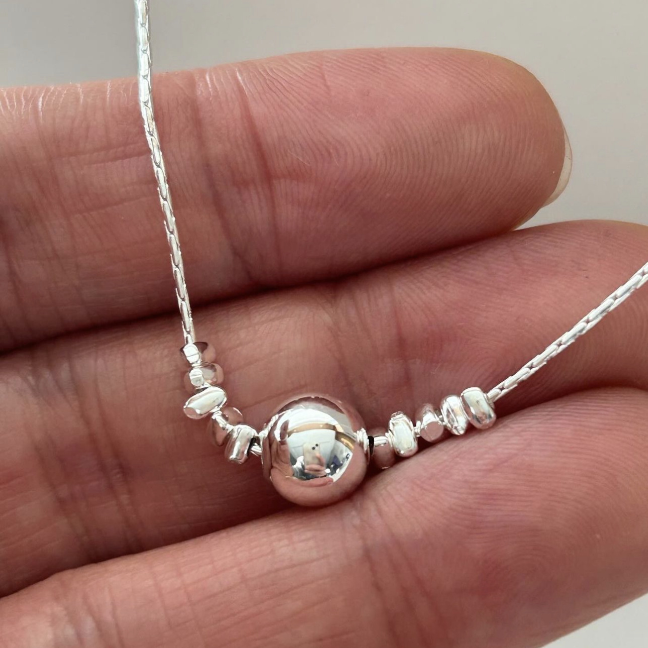 7g Weight Pendant Necklace Classification 925 Sterling Silver Plating Solid Color Pendant Necklace