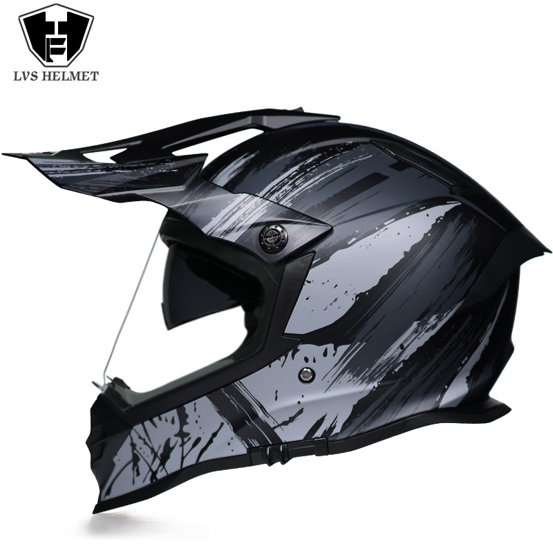 Nuevo off-road tire casco de doble lente carretera tire casco completo motocicleta Larga Distancia unisex Four Seasons universal LVS