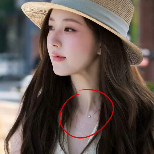 Titanium steel does not fade Zhao Lusi's same style booger diamond zircon necklace accessories women's high-end light luxury niche clavicle chain