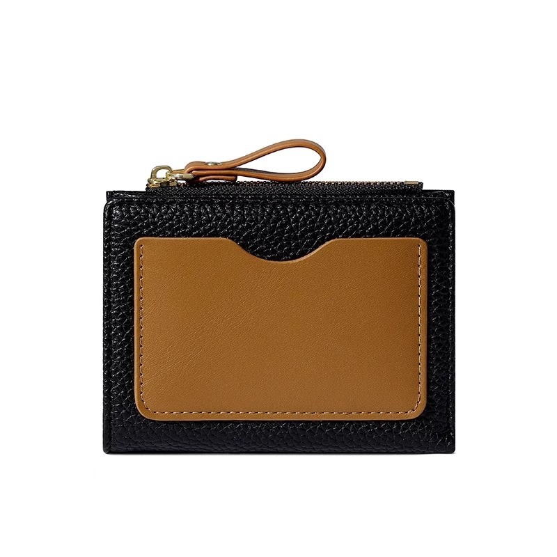 Fashionable Minimalist Women's Short Wallet Zipper Bi-Fold Korean Style Multi-Functional Coin Purse For Ladies_voghion.com