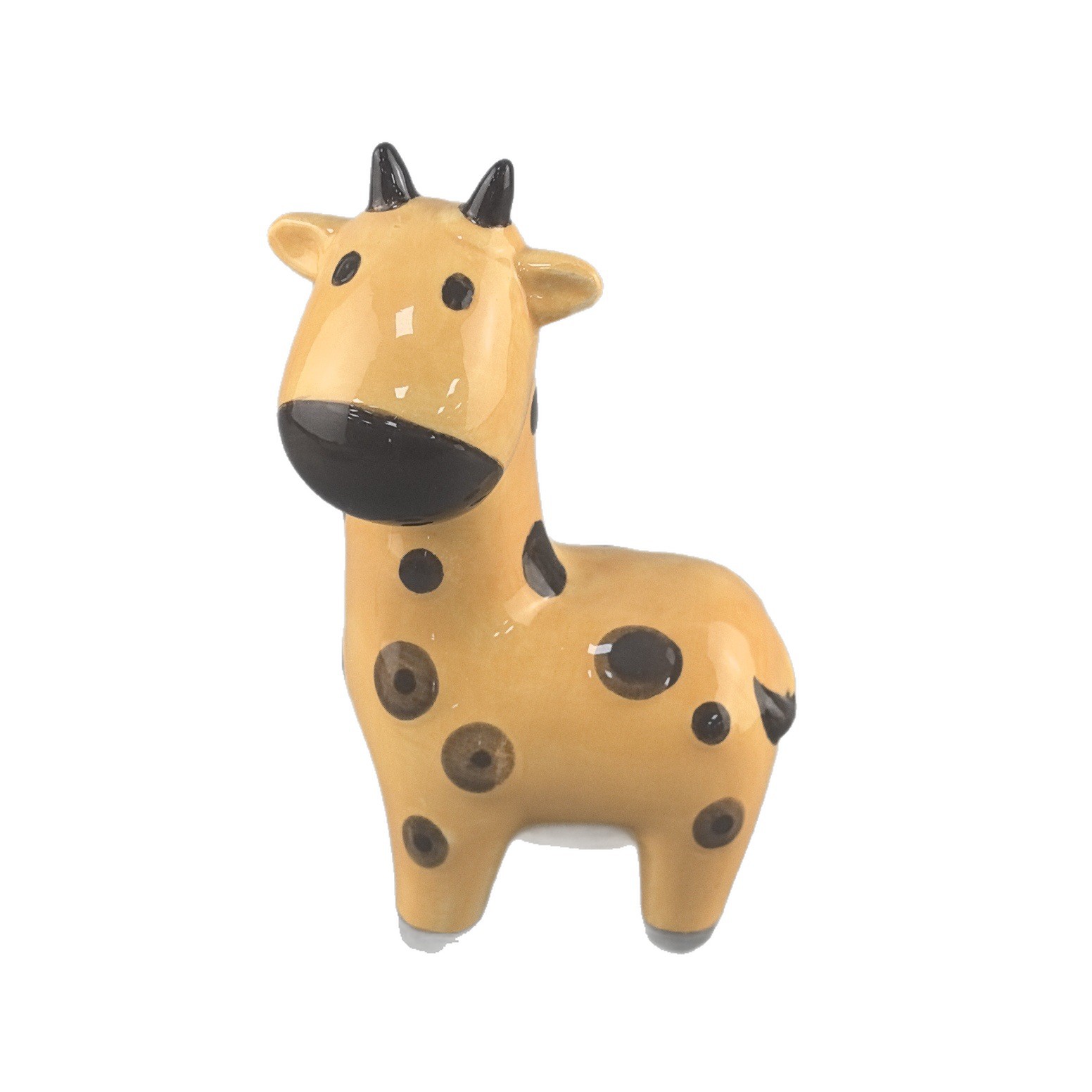 Mini adornos de animales de cerámica de color encantadora mini monedas girafa ahorro de dinero regalo