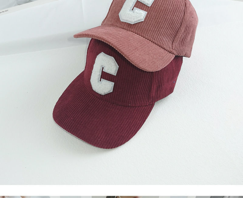 New Baseball Cap for Women in Autumn and Winter, New Corduroy Sports C-letter Internet Famous Outdoor, Same Style Men's Hard Top Duck Tongue Hat_voghion.com