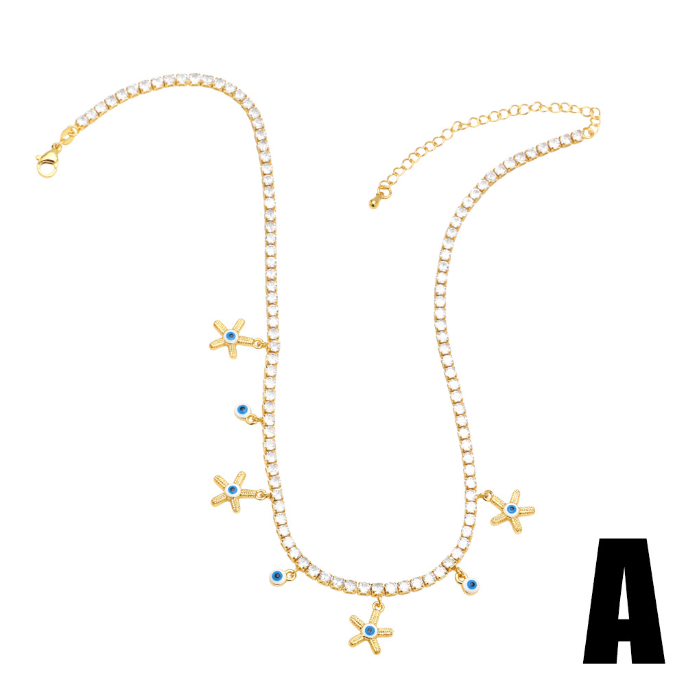 Fashion Butterfly Elephant Copper Pendant Necklace Inlay Zircon Copper Necklaces