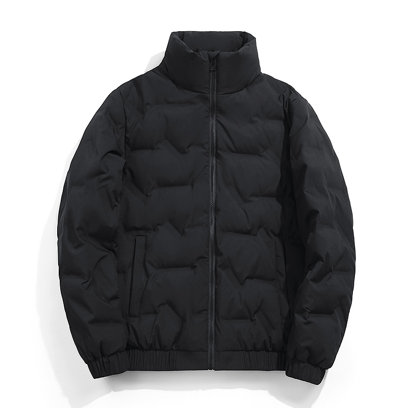 Men's Clothing stand collar Silk cotton jacket, light and thin Silk cotton jacket for men, duck Silk cotton, couple style, winter cold protection, warmth and leisure_voghion.com