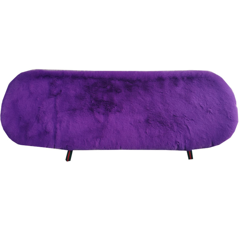 Autumn and Winter encryption thickened imitation rabbit fur three-piece car cotton cushion square cushion imitation wool car cushion without back cushion