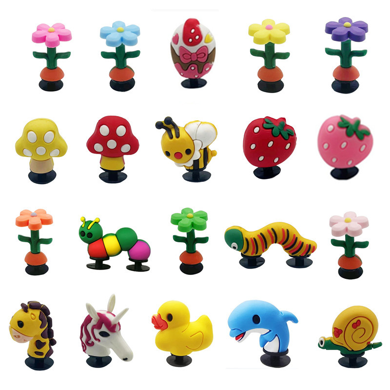 Shoe Buckle Shoe Accessories Type Animal Fruit Shoe Accessories PVC All Seasons Shoe Buckle