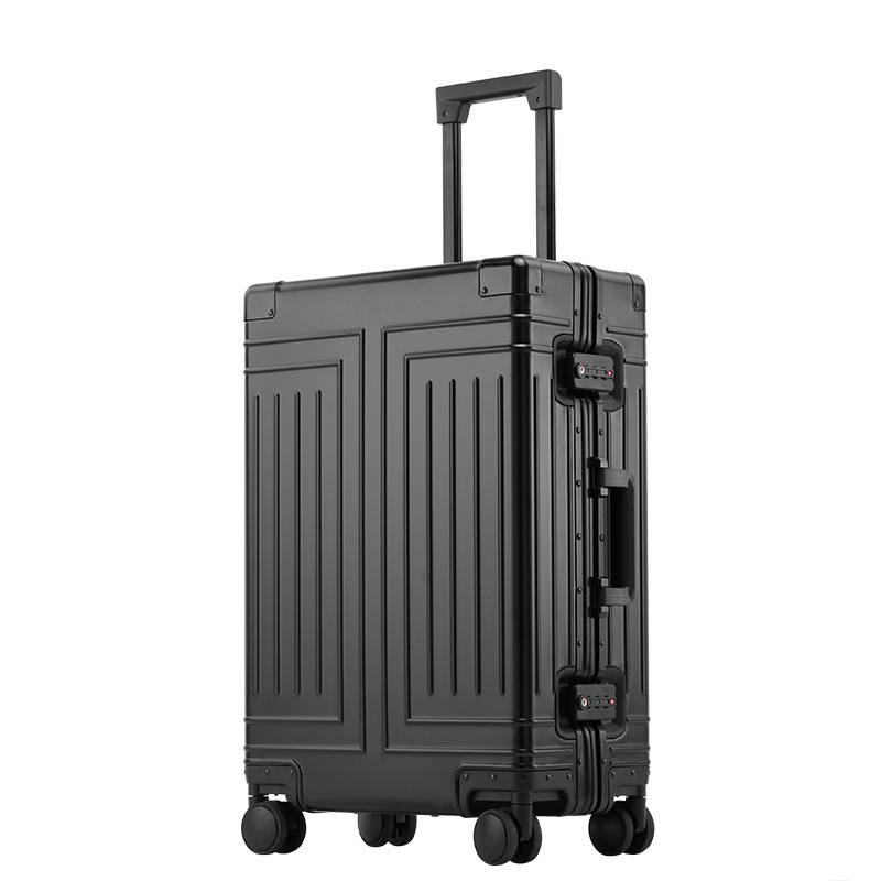 All-Aluminum Magnesium Alloy Trolley Suitcase 24inch Inch Unisex Password Lock Luggage Suitcase 20inch Inch Carry-On Hard Case Travel Suitcase
